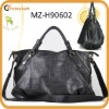 classic corcodile skin black leather handbag