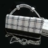 classical checked moldbaby mini fashion pu hand bag