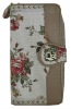 classical flower lady's PU wallet