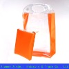 clear PVC Handle bag with handle