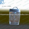 clear PVC cosmetic bag with handle