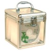 clear acrylic cd case with chrome plated handle