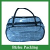 clear blue zipper pvc shoulder bag