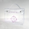 clear pvc cosmetic bag with handle(PVC004)