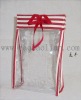 clear pvc cosmetic bag with plastic button closure