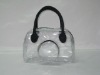 clear pvc tote cosmetic package , clear pvc lunch bag