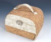 cloth wooden with handle cosmetic case