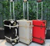 colorful PU wheeled luggage