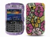 colorful flowers full rhinestone case for blackberry 9700