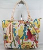 colorful printing lady bag with additional pocket