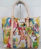 colorful printing popular lady bag with additional pocket