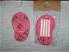 colorful pvc luggage tag with slipper shape