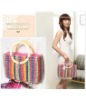 colorful straw bag made by hand,eco-friendly