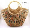 colorful straw tote bag