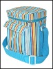 colorful stripe cooler bag for food