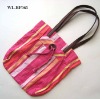 colorful striped cotton tote bag