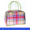 colourful PVC tote bag with zipper closure