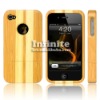 combined bamboo 2-pieces cell phone case for iphone