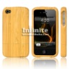 combined bamboo 2-pieces wood phone case for iphone 4
