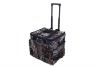 convenient checked fabric trolley cooler bag