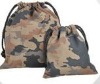 cotton canvas camouflage drawstring bag for promotion