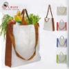 cotton canvas shopping bag with long shoulder strap