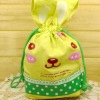 cotton decorate drawstring bag