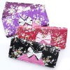 cotton fabric lady wallet with bow