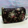 cotton printing flower cosmetic bag