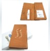 cow leather cheque folded wallet