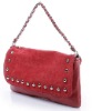 cow leather fashion red shoulder handbags