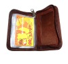 cowhide leather Credit Card Holder Zipper wallet