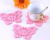 creative fashion butterfly shape felt cup mat