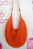 crochet straw shoulderbag