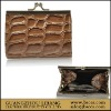 croco pu purse frame