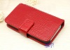 crocodile-embossed  Flip genuine Leather Case for iPhone 4S