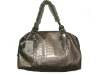 crocodile embossed bags, leather handbag