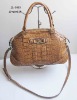 crocodile embossed fashion bag