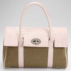 crocodile grain PU leather handbag