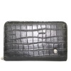 crocodile printed leather wallet