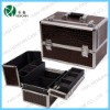 crocodile with silver trimming aluminum train case cosmetic organizer makeup carrier