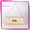 crystal lock pu evening shoulder bag for ladies