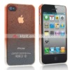crystal plastic White/Orange/Blue/Pink/LIght Blue hard Back Case Cover For iphone 4G