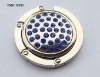 crystal round handbag hanger blue color