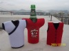 custom neoprene beer bottle jersey cooler, t-shirt cooler