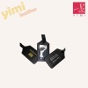 cute black soft pvc leather luggage tag