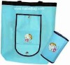 cute blue folding shopping bag