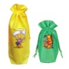 cute cartoon design 80gsm pp non woven wine bag