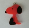 cute dog silicone zipper puller for garment