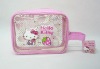 cute hello kitty clear PVC cosmetic bag